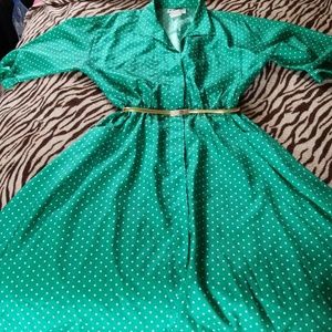 Vintage Polka Dot Dress w/pockets